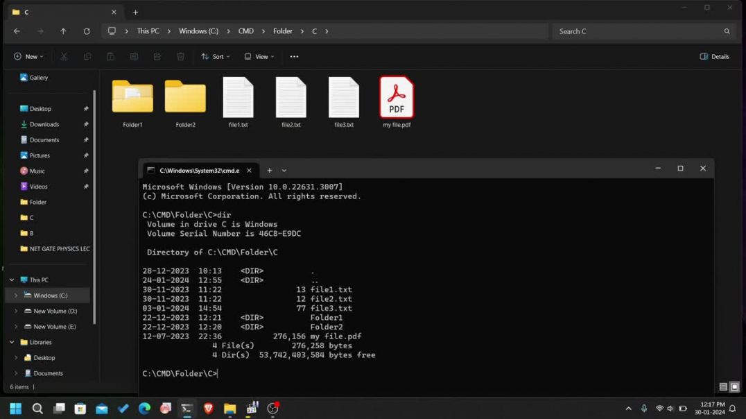 ⁣4.22 List the Files with a Particular Extension in CMD