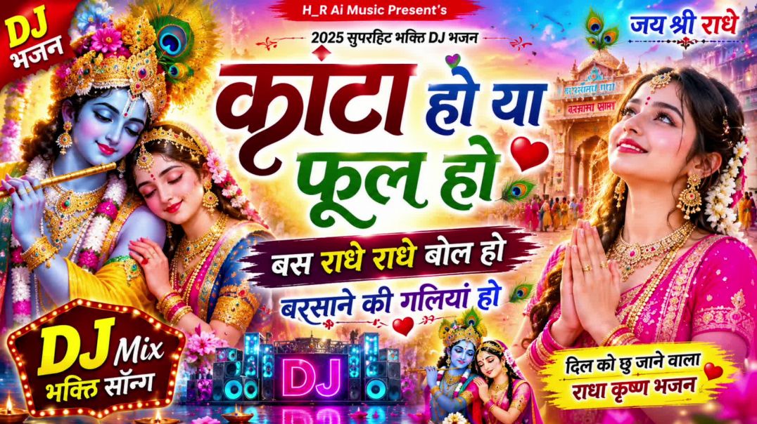 कांटा हो या फूल हो 🌸 | बस राधे राधे बोल हो ❤️ | New DJ Bhakti Song 2026 | Radha Krishna Bhajan