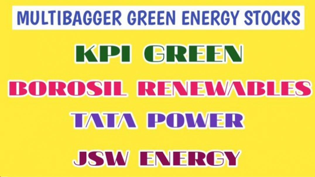 ⁣MULTIBAGGER GREEN ENERGY STOCKS●TATA POWER●KPI GREEN●BOROSIL RENEWABLES @ STOCK MARKET PLANNER