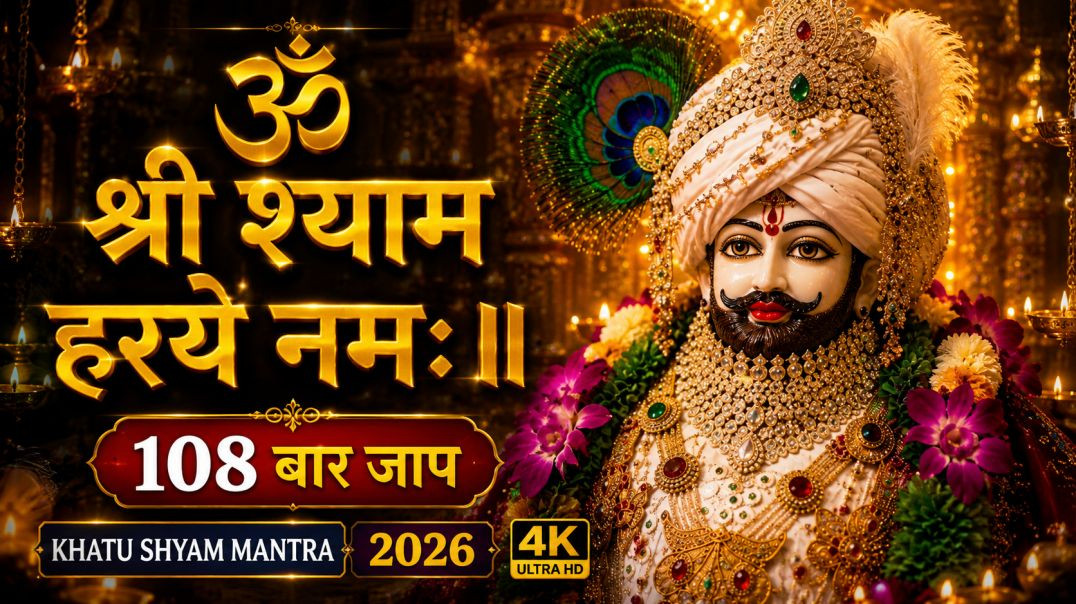 ⁣ॐ श्री श्याम हरये नमः ॥ 108 बार जाप | Khatu Shyam Mantra 2026 | 4K