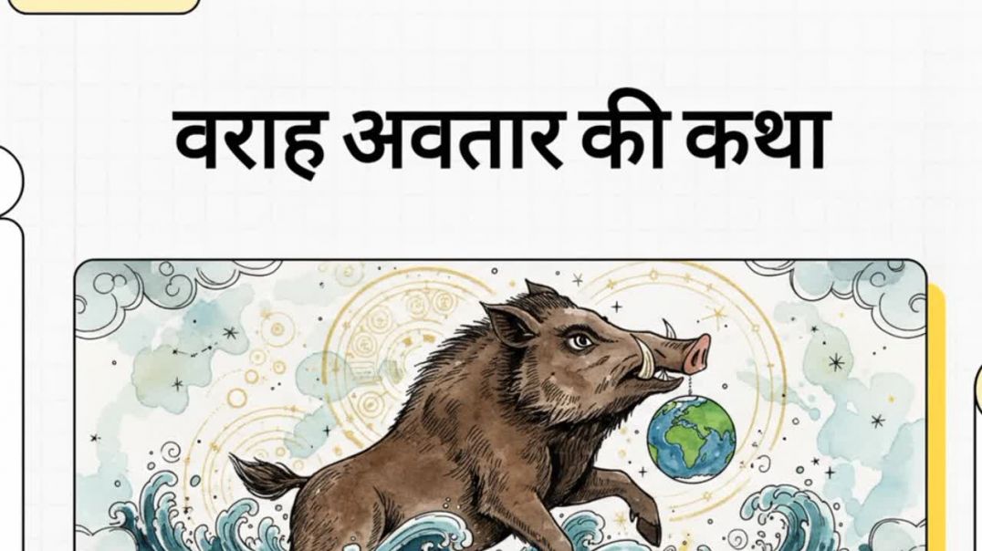⁣Varah avatar andhkar mein dubi prithvi