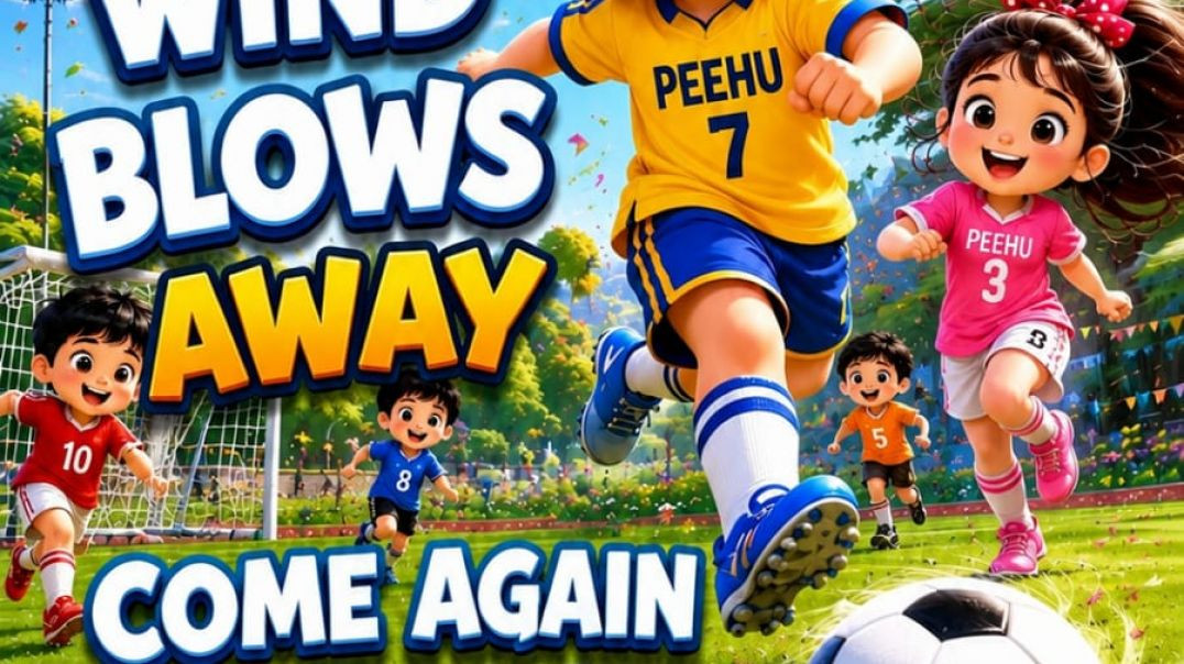 ⁣VN20260601_17🌈 Title: Wind Wind Blow Away | Fun Weather Song for Kids | Nursery Rhyme with Football 