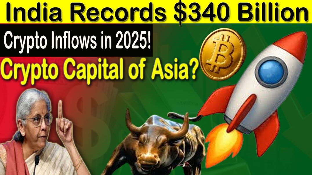 ⁣🚨 India Records $340 Billion Crypto Inflows in 2025!Crypto Capital of Asia?