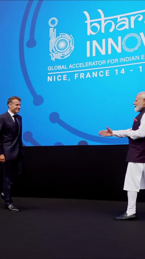 Thank you for coming to Bharat Innovates, President Macron!