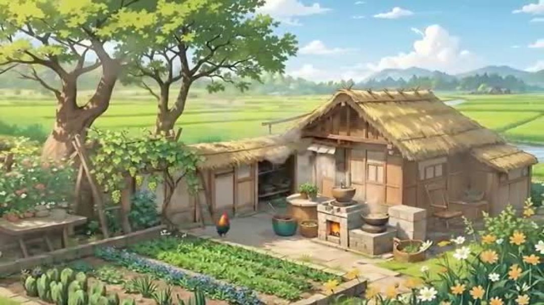 Harvesting_Vegetables,_Raising_Poultry_and_Cooking_Delicious_Food_with_Eggs_–_Ghibli_Vibe_Video