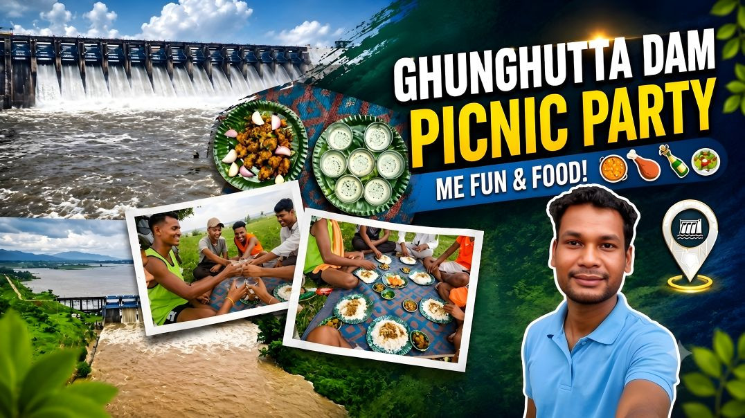 ⁣Ghunghutta Dam Picnic Vlog 😍 | Monsoon Dam View 🌧️ | Friends Picnic, Food & Full Fun | #rockyvlog08