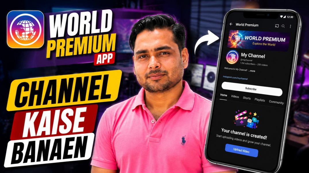 ⁣World Premium App Me Channel Kaise Banaye? Full Step By Step #shanukasafar