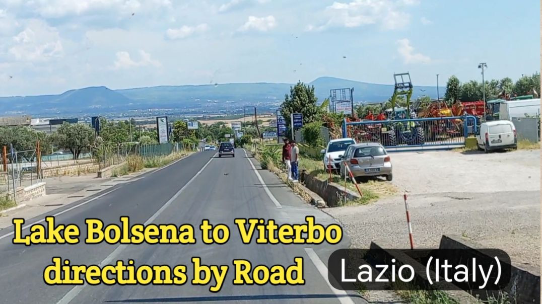 ⁣Lake Bolsena to Viterbo directions by Road Tour