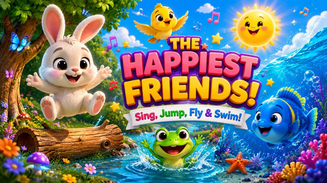 ⁣VN20260617_1The Happiest Friends 🐰🐥🐸🐟 | Bunny, Bird, Frog & Fish Song | Fun Kids Nursery Rhyme42
