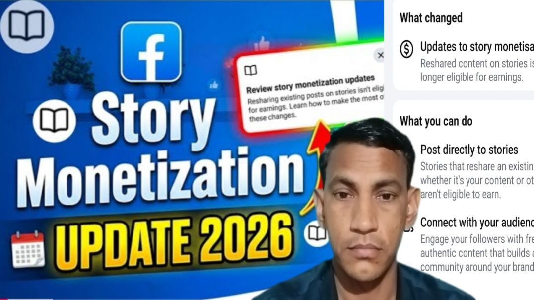 ⁣🔥Facebook Story Monetization Update 2026 💸| Story Monetization Update