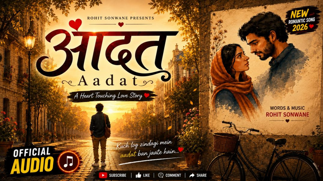 ⁣Aadat (आदत) ❤️ | Official Audio | New Hindi Romantic Song 2026 | Rohit Sonwane