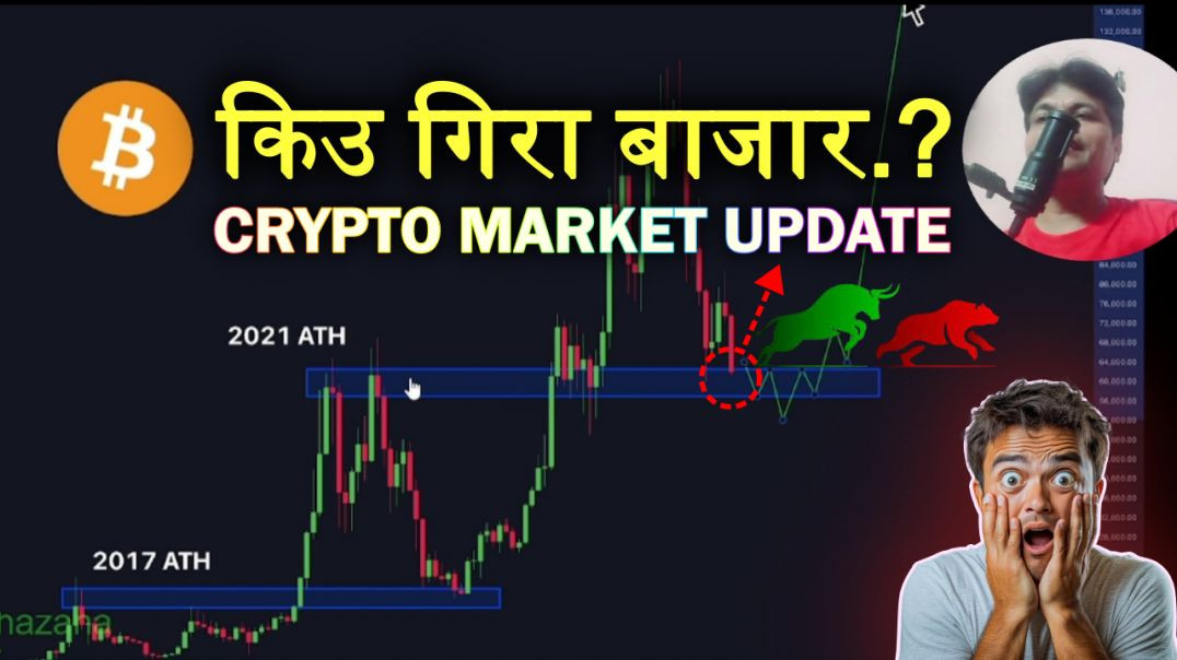 ⁣किउ गिरा बाजार.?|CRYPTO MARKET UPDATE TODAY BIG MUVE..?#coinkhazana