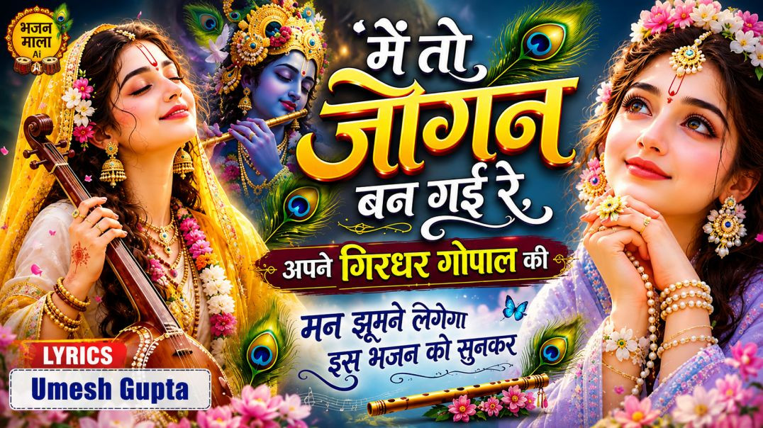 ⁣⁣मैं तो जोगन बन गई रे अपने गिरधर गोपाल  दिल को छू लेने वाला कृष्ण भजन  Radha Krishna Bhajan 2026