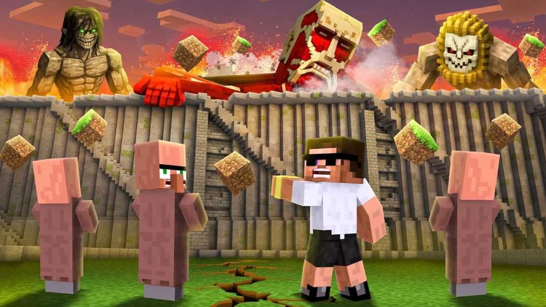 ⁣We Got Attacked by Giant Titans in Minecraft
