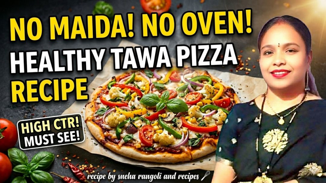 ⁣Healthy Tawa Pizza Recipe 🍕 No Oven, No Maida Pizza Recipe | Apna Tube