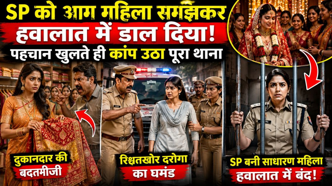⁣SP को आम महिला समझकर हवालात में डाल दिया, पहचान खुलते ही कांप उठा पूरा थाना | Hindi Kahani | Nikki 9