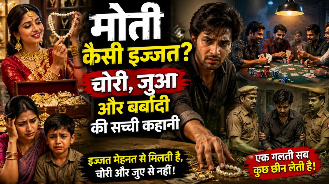 मोती कैसी इज्जत? | चोरी, जुआ और बर्बादी की सच्ची कहानी | प्रेरणादायक शिक्षाप्रद कहानी | Nikki 9012