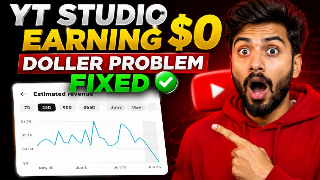 ⁣Fix Yt Studio Today's Earning 0 Problem | yt studio earning not showing Yt Studio Revenue ₹0  P