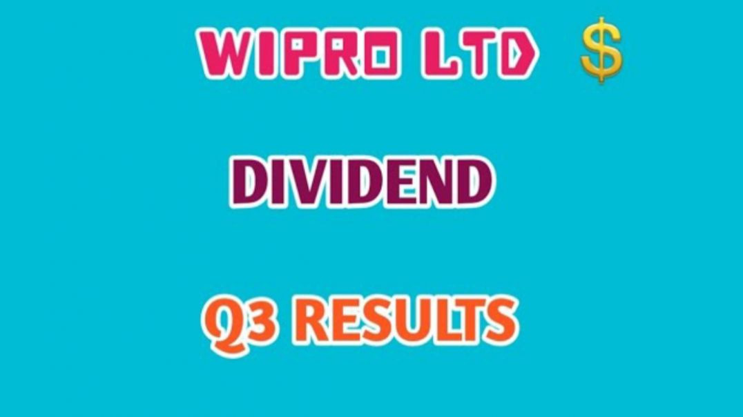 ⁣WIPRO Q3 RESULTS 2025🔥WIPRO LTD SHARE🔴Q3 RESULTS 2025⭕INTERIM DIVIDEND @ STOCK MARKET PLANNER