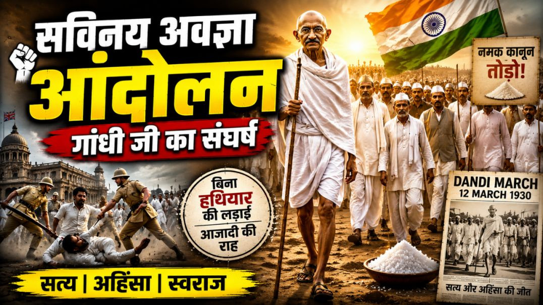 ⁣Civil Disobedience Movement 🇮🇳 | Gandhi Ji Ka Sangharsh | Dandi March Ki Kahani 🔥 | #shorts