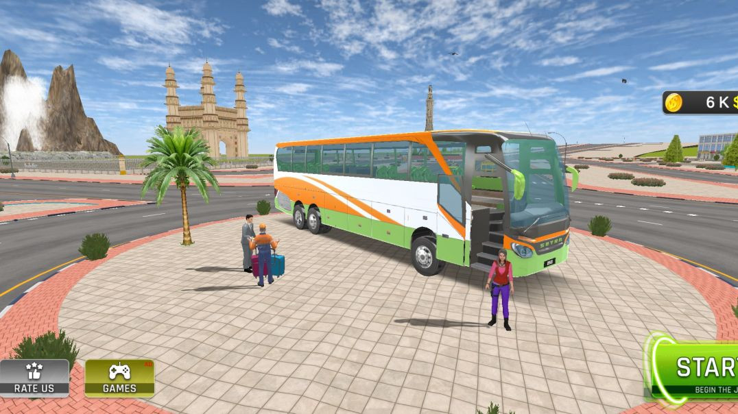 ⁣Coach bus driving simulator Game new game
