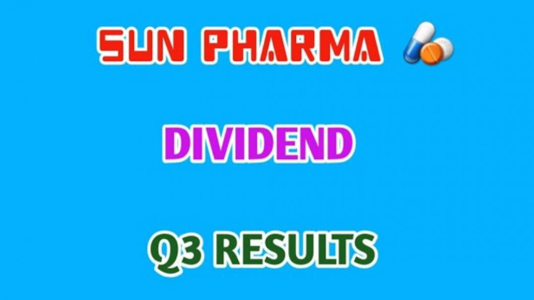 SUN PHARMA Q3 RESULTS💊DIVIDEND💰STOCK MARKET PLANNER