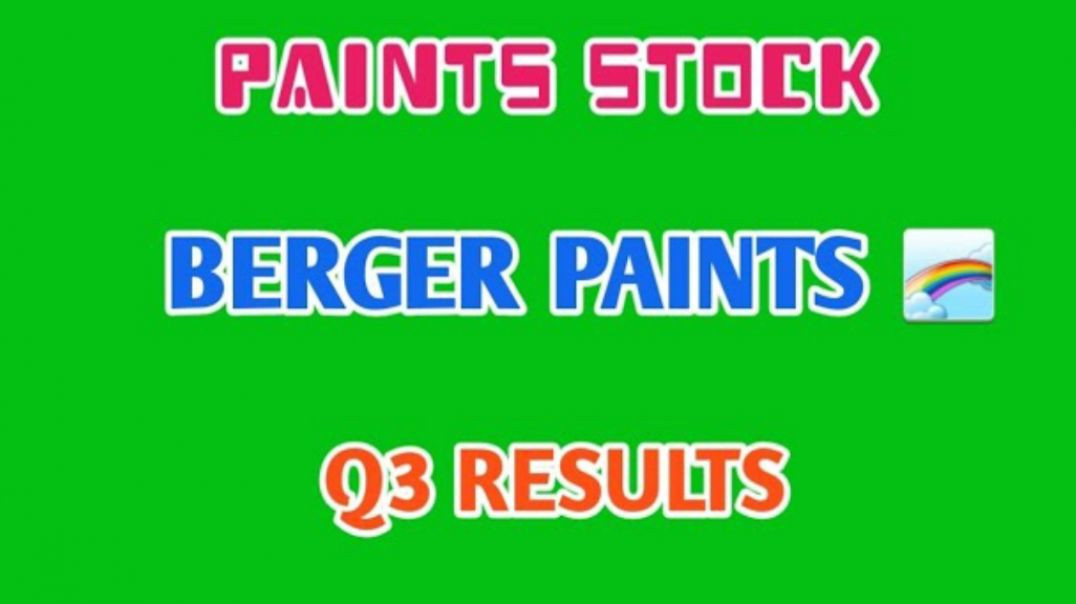 ⁣BERGER PAINTS Q3 RESULTS 2025🔴BERGER PAINTS SHARE🔥Q3 RESULTS 2025 @ STOCK MARKET PLANNER