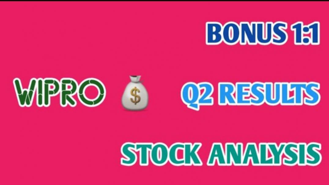 WIPRO Q2 RESULTS 2024🔥BONUS 1_1⚡WIPRO STOCK ANALYSIS🍎WIPRO @ STOCK MARKET PLANNER