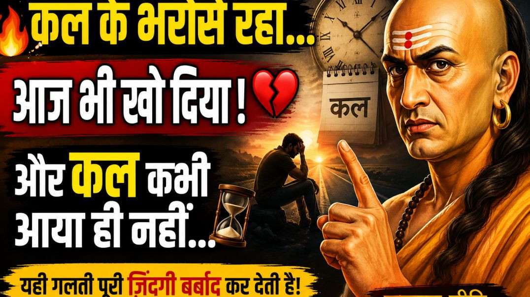 ⁣कल के भरोसे जीते रहे, आज भी खो दिया… और कल कभी आया ही नहीं | चाणक्य नीति