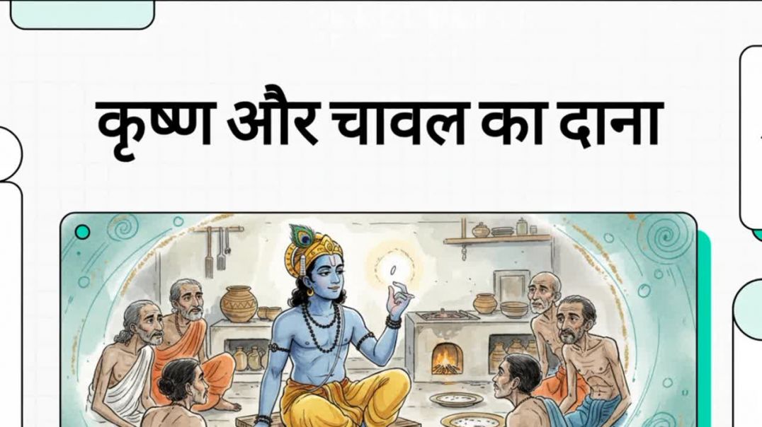 ⁣Krishna aur chawal ka Dana