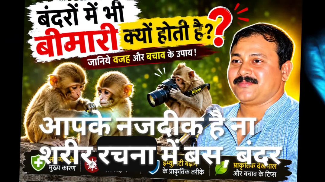 ⁣Amazing Monkey Facts | Health TipsRajiv Dixit – बंदरों की सेहत का रहस्य