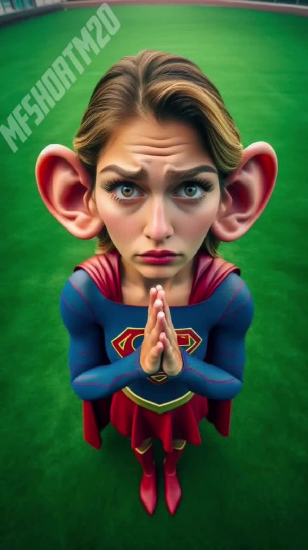 kya hua Supergirl Ke Sath uske Kan Ban Gaye hathi ke Jaise😱🤣🤣_marvel _spiderman _funny _comedy_short
