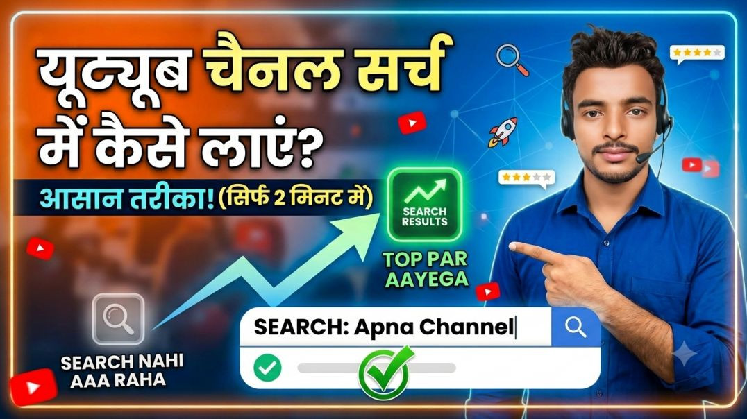 ⁣YouTube Channel ko Search me Kaise Laye _ How to Rank Your YouTube  Channel on Search List