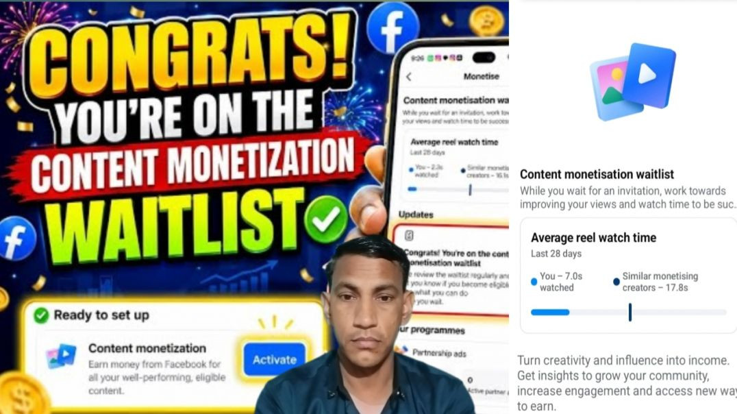 ⁣🎉CONGRATS! You're on the Content Monetization Waitlist ✅❗ Content Monetization Waitlist 🔥| Face