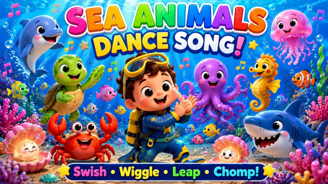 ⁣VN20260614_Let's Dance with Sea Animals! | Ocean Songs for Kids | Swish Wiggle Leap Chomp 🐬🐠🦀12