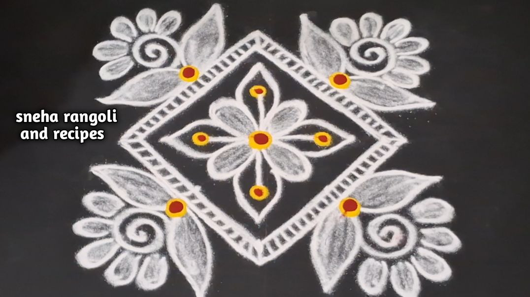 ⁣Easy Festive Rangoli Design Step by Step 🌸 Beautiful Geometric Dot Rangoli Tutorial | Apna Tube
