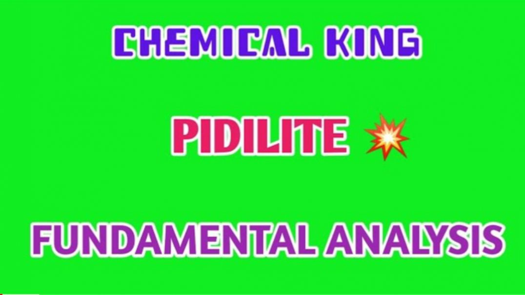 ⁣CHEMICAL KING🔮PIDILITE FUNDAMENTAL ANALYSIS🎒STOCK MARKET PLANNER
