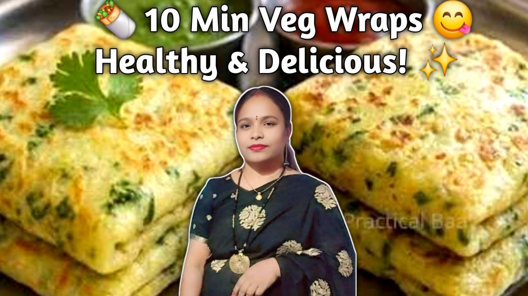 How to Make Veg Wraps at Home 🌯 Kids Lunch Box Special Recipe | Easy Veg Frankie Roll