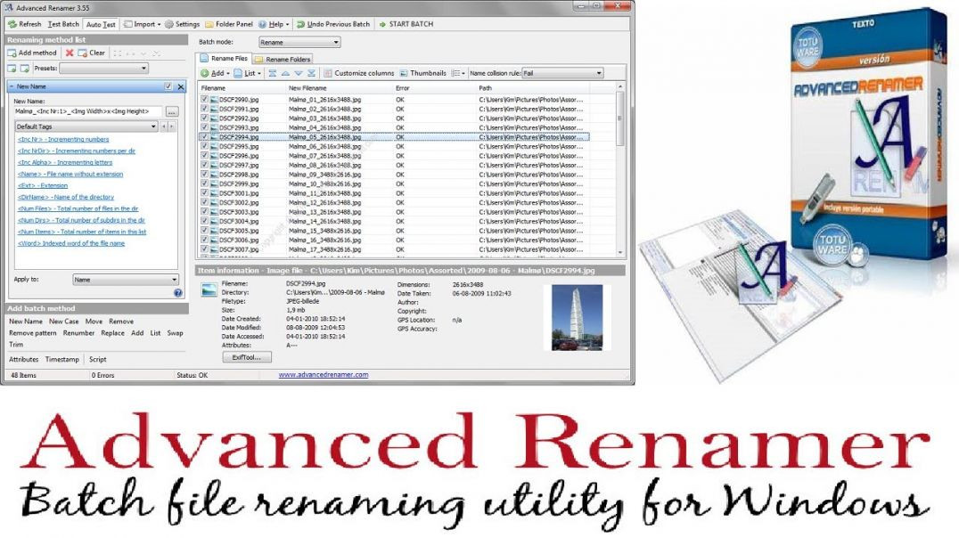 ⁣Rename Multiple Files at once with Advanced Renamer
