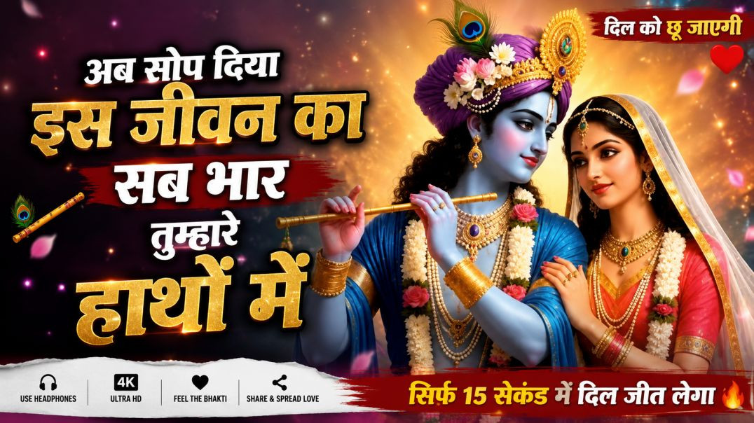 ⁣अब सोप दिया इस जीवन का सब भार तुम्हारे हाथों में।#krishna #krishanbhajan #bhajan #bhakti #viralvideo