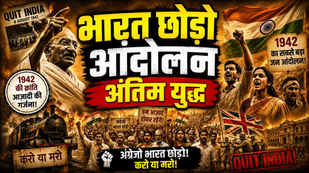 Bharat Chhodo Andolan 🇮🇳🔥 | Azaadi Ki Antim Jung | Quit India Movement 1942 | #shorts