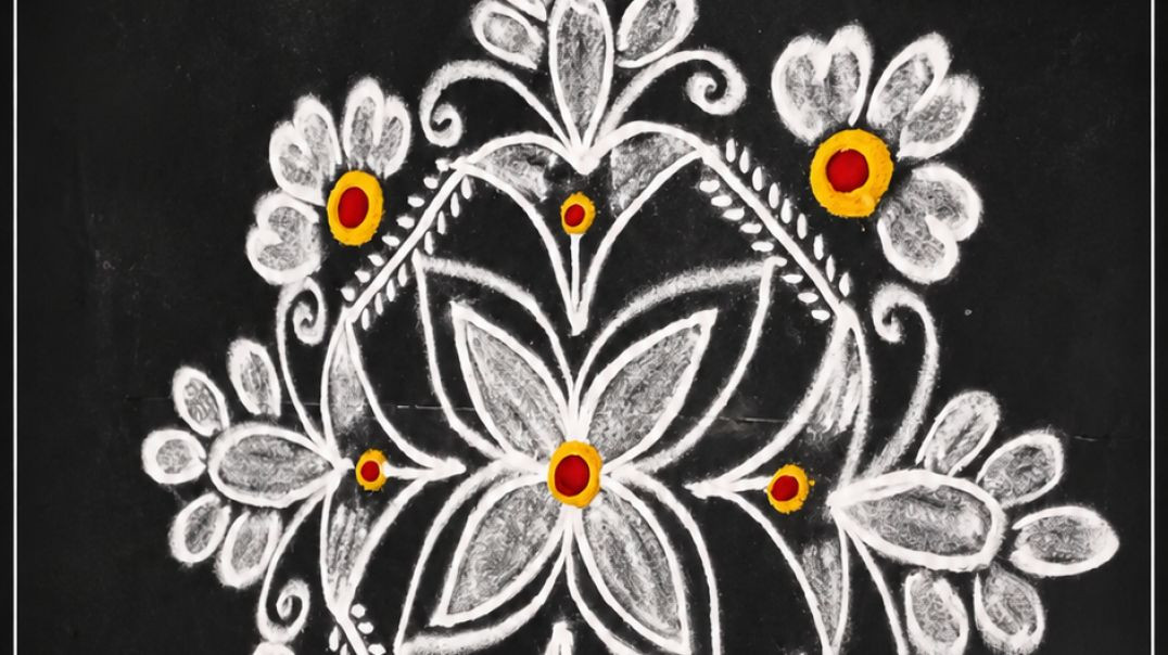 ⁣🌸 Easy 5x5 Dot Rangoli for Beginners | Simple Muggulu ✨ #shorts #apnatube