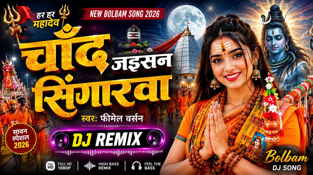 ⁣Chand Jaisan Singarwa | New Bolbam Song 2026 | Bhojpuri DJ Remix | Female Version | Sawan Special | 