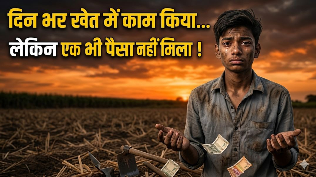 ⁣😢 खेत में दिन भर काम किया, लेकिन एक भी पैसा नहीं मिला | #mazdoorlife  #villagelife#strugglelife