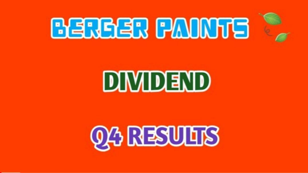 BERGER PAINTS Q4 RESULTS 2025🔴BERGER PAINTS SHARE⚡Q4 RESULTS 2025🔷️DIVIDEND @ STOCK MARKET PLANNER