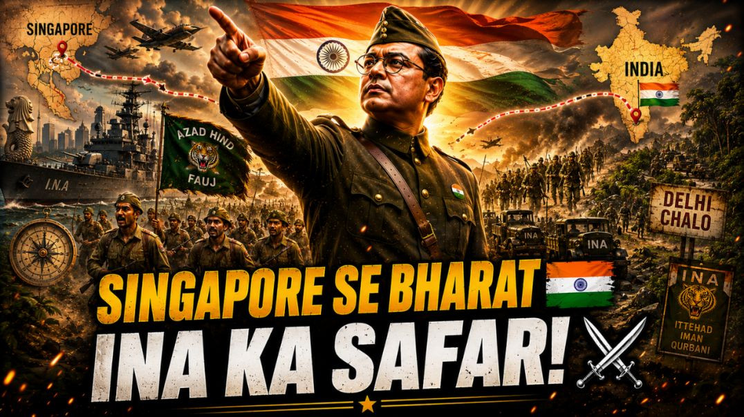 ⁣Singapore Se Bharat Tak 🇮🇳⚔️ | Azad Hind Fauj Ka Aitihasik Safar | Netaji Bose Story 🔥 | #shorts