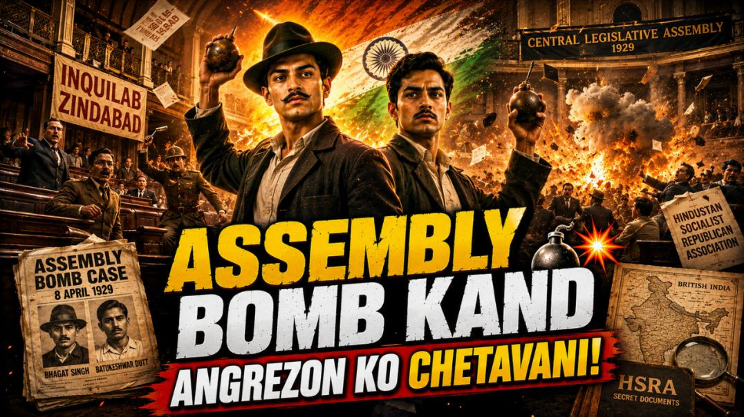 ⁣⁣Assembly Bomb Kand 💣🇮🇳 | Angrezon Ko Di Gayi Sabse Badi Chetavni! 🔥 | Bhagat Singh #shorts