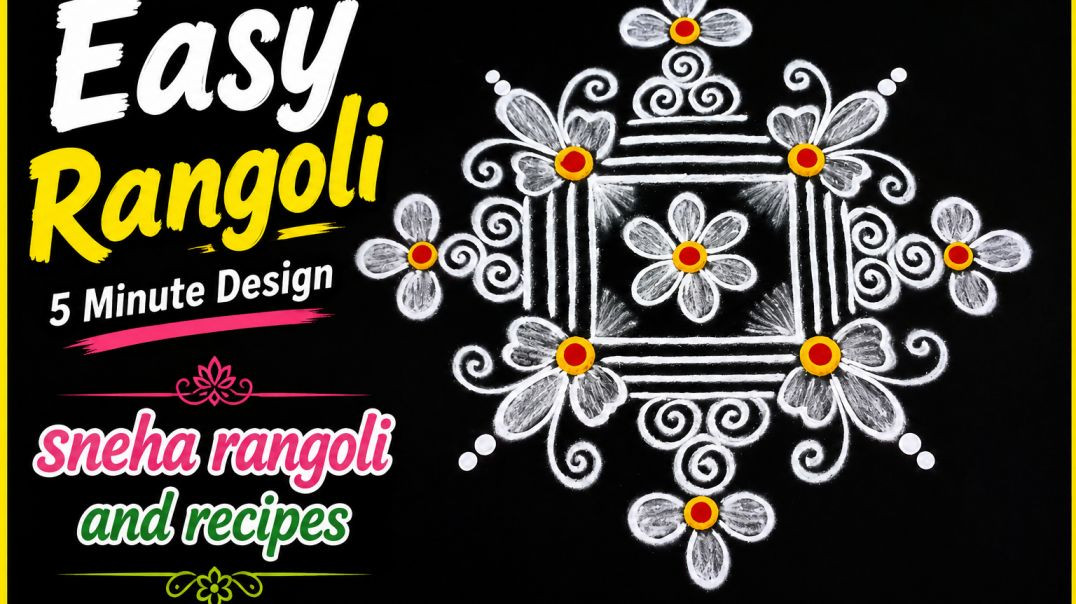 1 Minute Easy Rangoli Design! 😱✨ #shorts #rangoli #trending