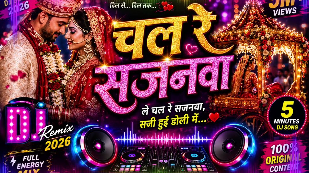⁣चल रे सजनवा | Original DJ Love Song 2026 | Wedding Love Remix | Full Energy DJ Mix | New Hindi Love 