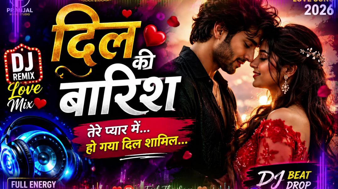 ⁣दिल की बारिश ❤️ | New Romantic DJ Love Song 2026 | Hindi Love Remix Song | Pranjal Music Studio :::